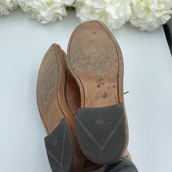ALLEN Edmonds BRUCE Chestnut Tan Leather Shoes Mens 7 D - Picture 6 of 8